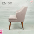 French style beautiful chair frame fabric wing back lounge leisure chair